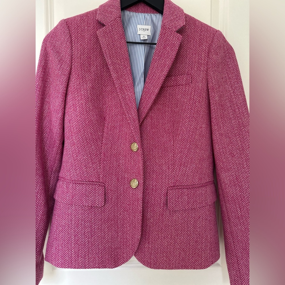 J. Crew Factory Herringbone Tweed Blazer